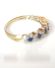 Schner englischer vintage Ring mit Saphiren und Diamanten 375 Gelbgold B4142