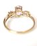 Schner englischer vintage Ring mit rosa Topas und Diamanten 375 Gelbgold B4141
