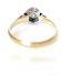 Antiker Art Deco Ring 0,50ct Solitr Diamanten aus 750 Gelbgold+ Platin B4148