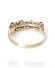 Edler englischer vintage Ring mit Blautopas und Diamanten 375 Gelbgold B4144