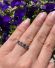 Edler englischer vintage Ring mit Blautopas und Diamanten 375 Gelbgold B4144