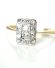 Antiker Art Deco Ring mit 0,35ct Diamanten aus 750/000 Gelbgold + Platin B4156