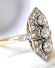Antiker prchtiger Art Deco Ring 0,70ct Diamanten 750 Gelbgold+ Platin B4157