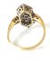 Antiker prchtiger Art Deco Ring 0,70ct Diamanten 750 Gelbgold+ Platin B4157
