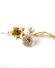 Antike schne Brosche 750 Gelbgold mit Blten Rubin + Saphir um 1900 B4172