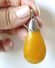 Antiker grosser Butterscotch Bernstein Anhnger mit 800 Silber Fassung B4164