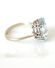 Antiker Art Deco Ring aus 750/000 Weissgold mit Aquamarin + Brillanten B4177