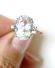 Antiker Art Deco Ring aus 750/000 Weissgold mit Aquamarin + Brillanten B4177