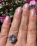 Antiker Art Deco Ring aus 750/000 Weissgold mit Aquamarin + Brillanten B4177
