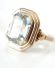 Antiker Art Deco Ring aus 585/000 Gelbgold mit 5.80ct Aquamarin B4178