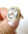 Antiker Art Deco Ring aus 585/000 Gelbgold mit 5.80ct Aquamarin B4178