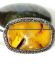 Antike grosse Butterscotch Bernstein Brosche mit 800 Silber Fassung B4163