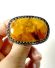 Antike grosse Butterscotch Bernstein Brosche mit 800 Silber Fassung B4163