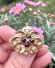 Antike schne grosse Biedermeier Brosche aus 14ct Gelbgold mit Granaten B4167