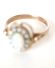 Antiker Art Deco Ring mit Edel Opal und Saatperlen aus 9ct Gelbgold B4174