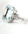 Edler antiker Art Deco Ring aus 585/000 Weissgold mit 9.50ct Aquamarin B4176