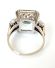 Edler antiker Art Deco Ring aus 585/000 Weissgold mit 9.50ct Aquamarin B4176