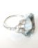 Edler antiker Art Deco Ring aus 585/000 Weissgold mit 9.50ct Aquamarin B4176