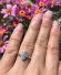 Edler antiker britischer Art Deco Ring mit Diamanten Platin + Gold B4183