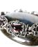 Sehr schnes vintage Armband aus 835/000 Silber mit grossen Granaten B4161