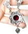 Sehr schnes vintage Collier aus 835/000 Silber mit grossen Granat B4162