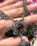 Sehr schnes vintage Collier aus 835/000 Silber mit grossen Granat B4162