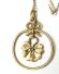 Antiker Anhnger um 1900 aus 585/000 Gelbgold mit Kleeblatt und Kette B4180