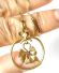 Antiker Anhnger um 1900 aus 585/000 Gelbgold mit Kleeblatt und Kette B4180