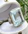 Edler antiker Art Deco Ring aus 585/000 Weissgold mit 14.60ct Aquamarin B4179