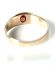 Antiker hbscher Ring mit Granat und Flussperlen aus 585/000 Rotgold B4205
