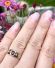 Antiker hbscher Ring mit Granat und Flussperlen aus 585/000 Rotgold B4205