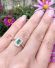 Antiker britischer Art Deco Ring 750/000 Gelbgold mit Smaragd + Diamanten B4201