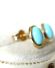 Hbsche vintage Ohrstecker aus 375/000 Gelbgold mit Trkis B4196