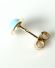 Hbsche vintage Ohrstecker aus 375/000 Gelbgold mit Trkis B4196