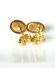 Hbsche vintage Ohrstecker aus 375/000 Gelbgold mit Trkis B4196