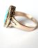 Antiker Art Deco Ring aus 585/000 Rotgold mit Trkisen und Diamanten B4207