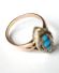 Antiker Art Deco Ring aus 585/000 Rotgold mit Trkisen und Diamanten B4207