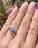 Schlichter vintage Ring aus 950/000 Platin mit 1ct AAA Tansanit B4193