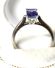 Schlichter vintage Ring aus 950/000 Platin mit 1ct AAA Tansanit B4193