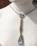 Antikes edles britisches Collier aus 15ct Gelbgold mit Aquamarin B4192