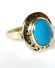 Wunderschner vintage Ring mit grossem Trkis aus 585/000 Gelbgold B4208