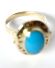 Wunderschner vintage Ring mit grossem Trkis aus 585/000 Gelbgold B4208