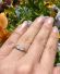 Antiker englischer Art Deco Ring mit Diamanten aus 750 Gelbgold + Platin B4196