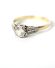 Antiker britischer Art Deco Ring 0,25ct Brillanten Solitr 750 Gelbgold B4203