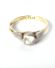 Antiker britischer Art Deco Ring 0,25ct Brillanten Solitr 750 Gelbgold B4203