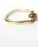 Antiker englischer Ring mit Diamant und Rubinen aus 750 Gelbgold um 1900 B4198