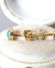 Hbsche vintage Ohrstecker aus 585/000 Gelbgold mit feinen Trkis B4229