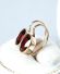 Antike schne Ohrringe um 1900 aus 585/000 Gelbgold mit Granat B4244
