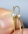 Antike edle britische Art Deco Ohrringe aus 15ct Gelbgold mit Aquamarin B4191
