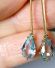 Antike edle britische Art Deco Ohrringe aus 15ct Gelbgold mit Aquamarin B4191